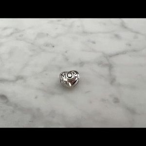 925 STERLING SILVER MOM HEART CHARM -CHAMILIA